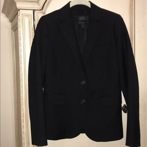 J. Crew Black Super 120s Wool Two-Button Blazer